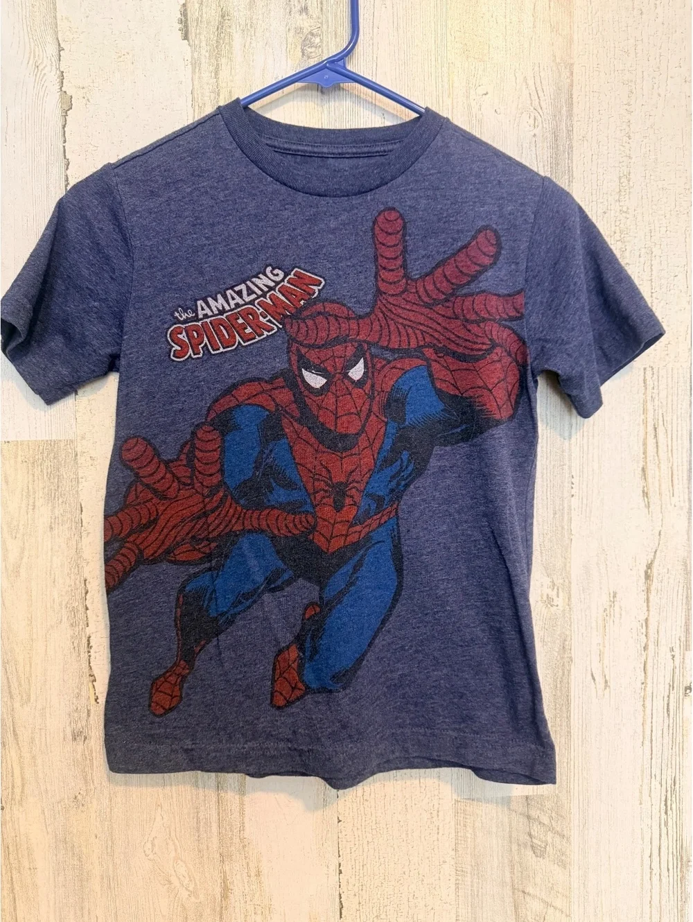 Old Navy Boys Small Spider-Man Graphic T-Shirt Blue Cotton